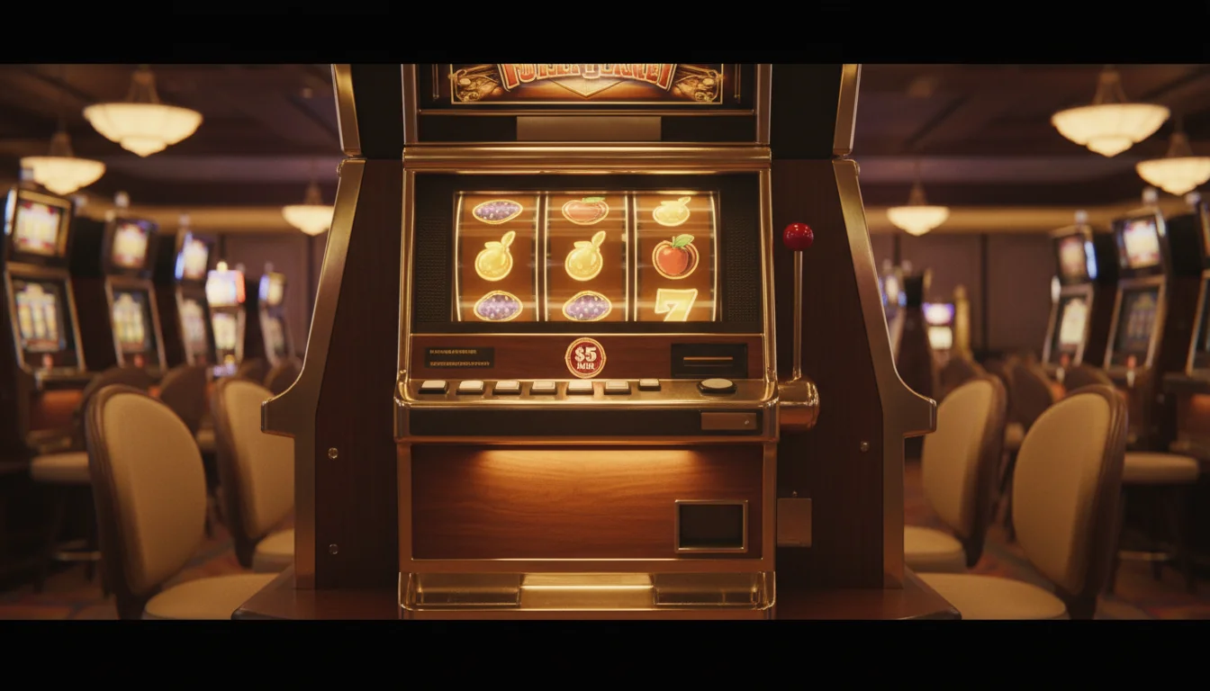 Person playing slot machine on a tablet